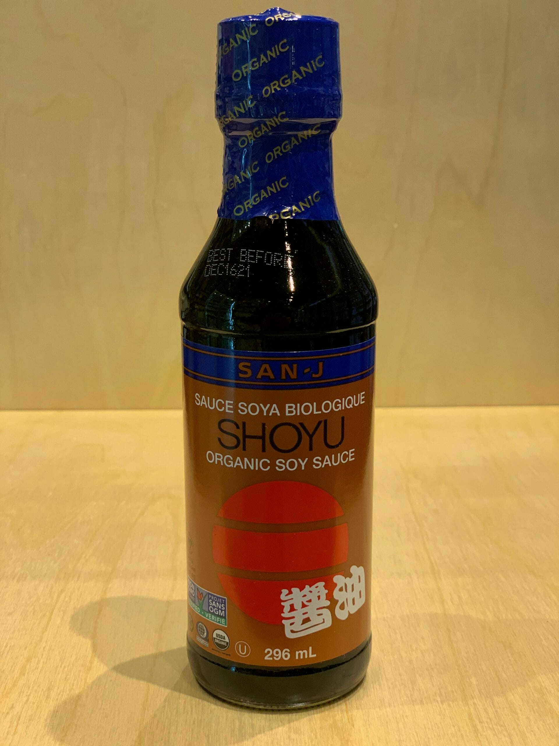 San-j Organic shoyu soy sauce 296ml nogmo (075810041260)